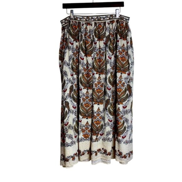 Max Studio Women’s M/L Multicolour Patterned Skirt Autumn Boho Coastal Longline - Picture 1 of 7